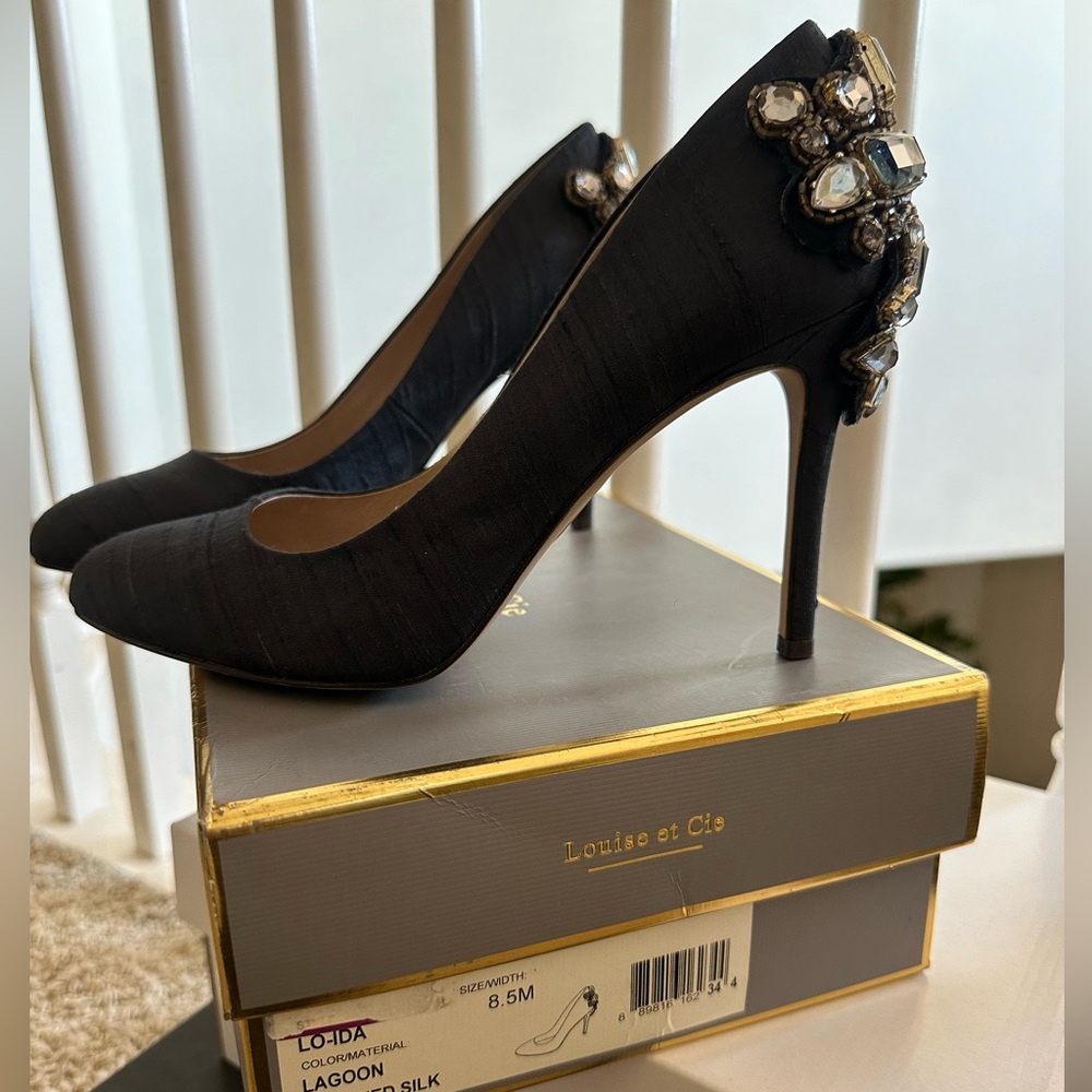 Beautiful Louiese et cie shoes with Swarovski decorations